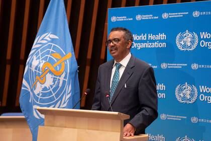 Tedros Adhanom Ghebreyesus, director general de la OMS, se dirige a una reunión virtual de la Asamblea Mundial de la Salud para explicar los acontecimientos más recientes de la pandemia de coronavirus desde Ginebra, Suiza. Christopher Black/WHO/Handout via REUTERS.