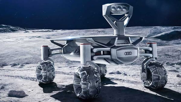 El Audi Lunar Quattro tiene cámaras multiespectrales de alta definición, cuatro ruedas, antena y transmisor LTE