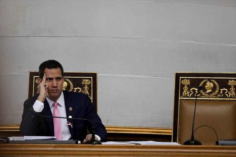 Juan Guaidó en la Asamblea Nacional de Venezuela, el 15 de octubre de 2019 (REUTERS/Manaure Quintero/File Photo)