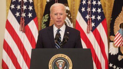 U.S. President Joe Biden holds news conference at the White House in Washington