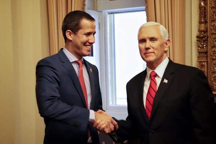 Juan Guaidó se reunió con Mike Pence