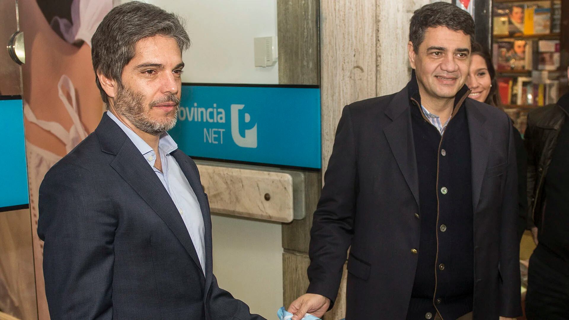El titular de la empresa de tecnología Provincia NET, Raúl Piola, y Jorge Macri, impulsan la cercanía a las pymes (Grupo Bapro)
