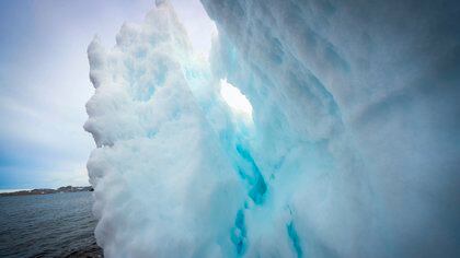Imagen del glaciar Collins, que rodea la Base Científica Antártica Artigas de Uruguay, y muestra los efectos del calentamiento global y el deshielo . EFE/ Federico Anfitti/Archivo
