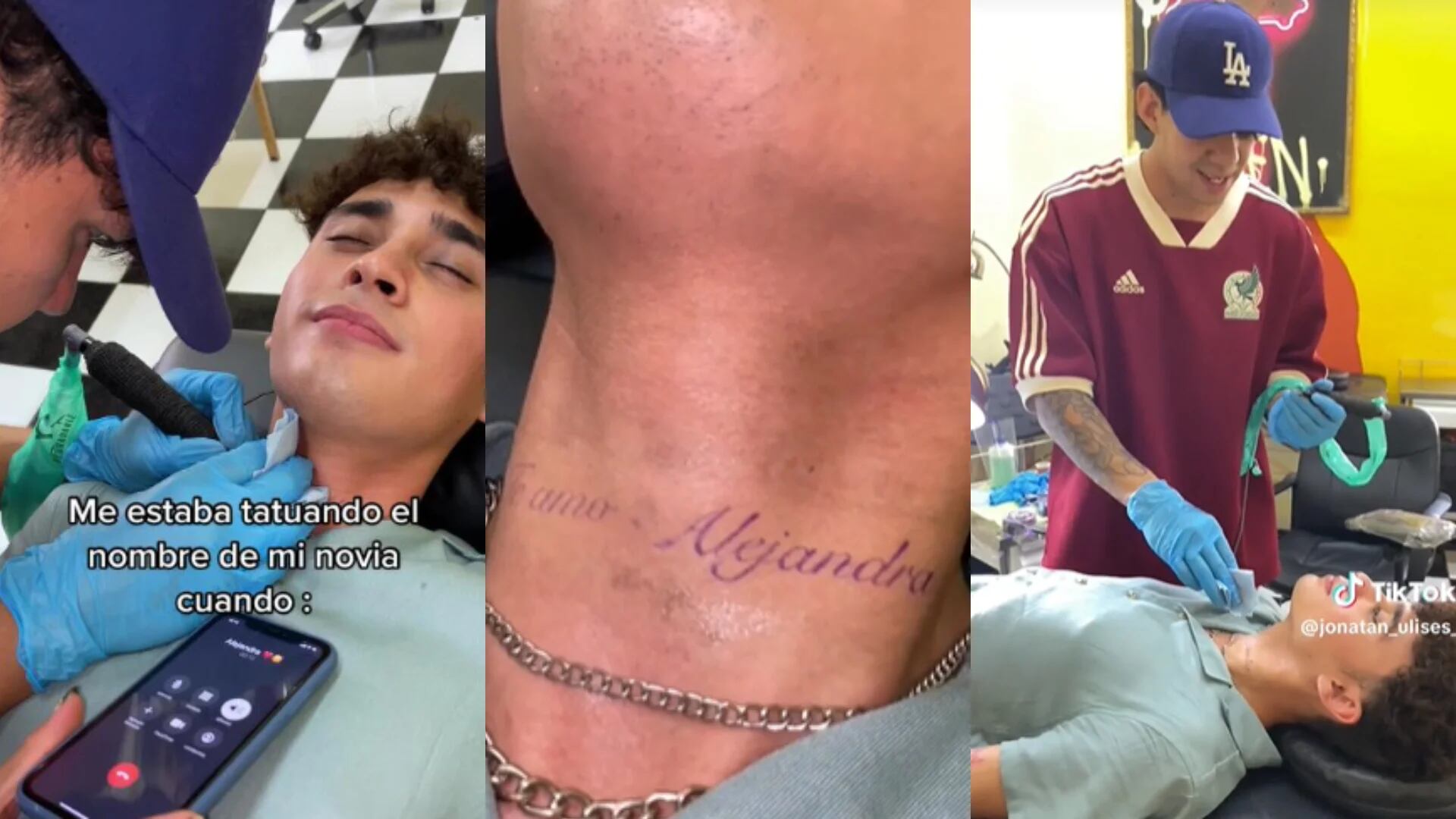 Joven se estaba tatuando el nombre de su novia cuando ella lo llamó para dejarlo; caso viral