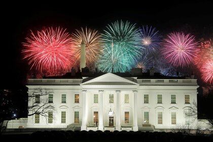 Fuegos artificiales sobre la Casa Blanca .REUTERS/Andrew Kelly 