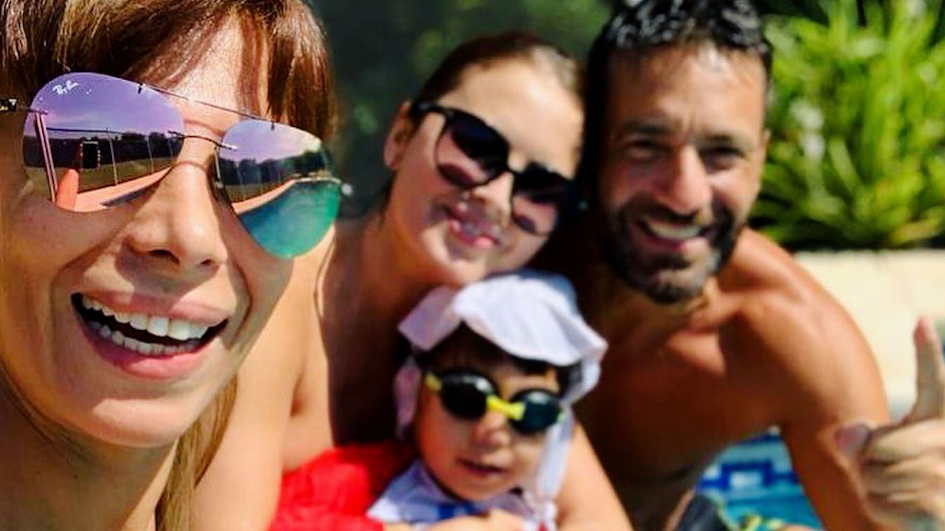 Silvina Luna disfrutando de un día de verano junto a la familia de Capristo y Conti