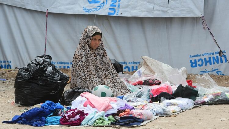 Campamento de desplazados en Siria (AFP)