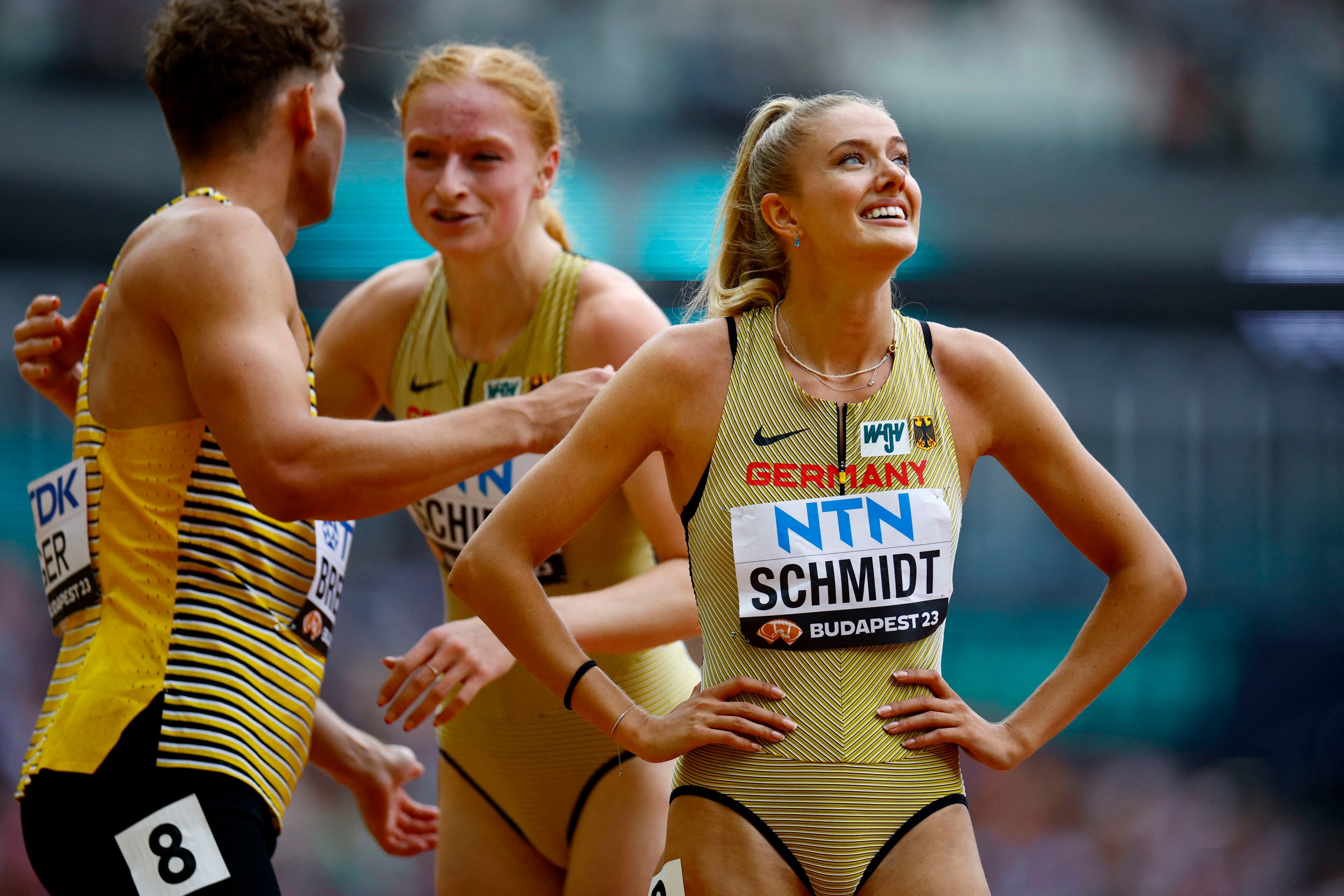 El equipo alemán aseguró su lugar en el relevo mixto 4x400 metros con una brillante actuación en Bahamas. (REUTERS/Sarah Meyssonnier)