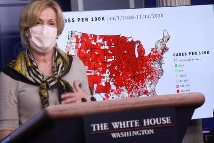  Deborah Birx, la coordinadora del grupo de trabajo de la Casa Blanca para la pandemia de COVID-19. Foto:  REUTERS/Leah Millis