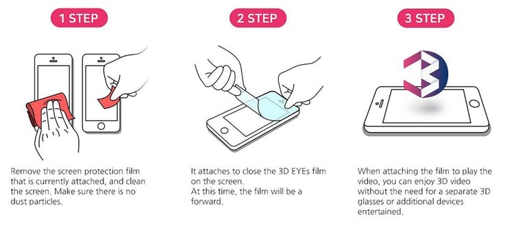 El paso a pasa para usar el film óptico que permite visualizaciones en 3D desde el móvil.