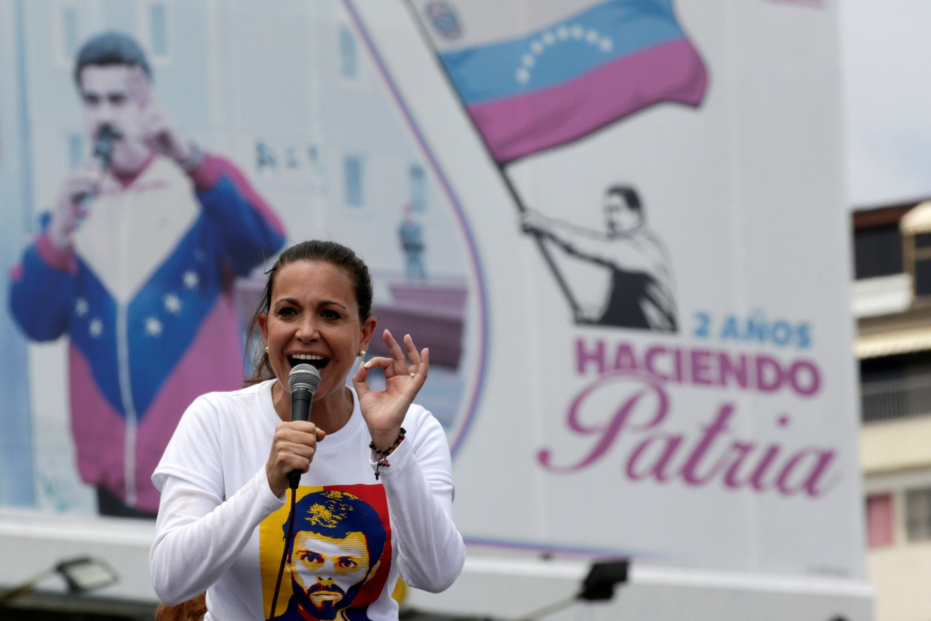 María Corina Machado sigue creciendo en las encuestas de cara a las elecciones en Venezuela (REUTERS/Marco Bello)