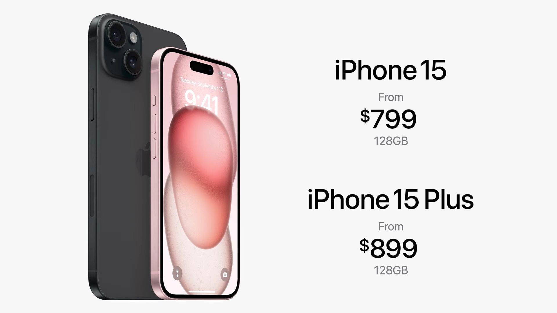 Se confirman los precios de iPhone 15 y iPhone 15 Plus.