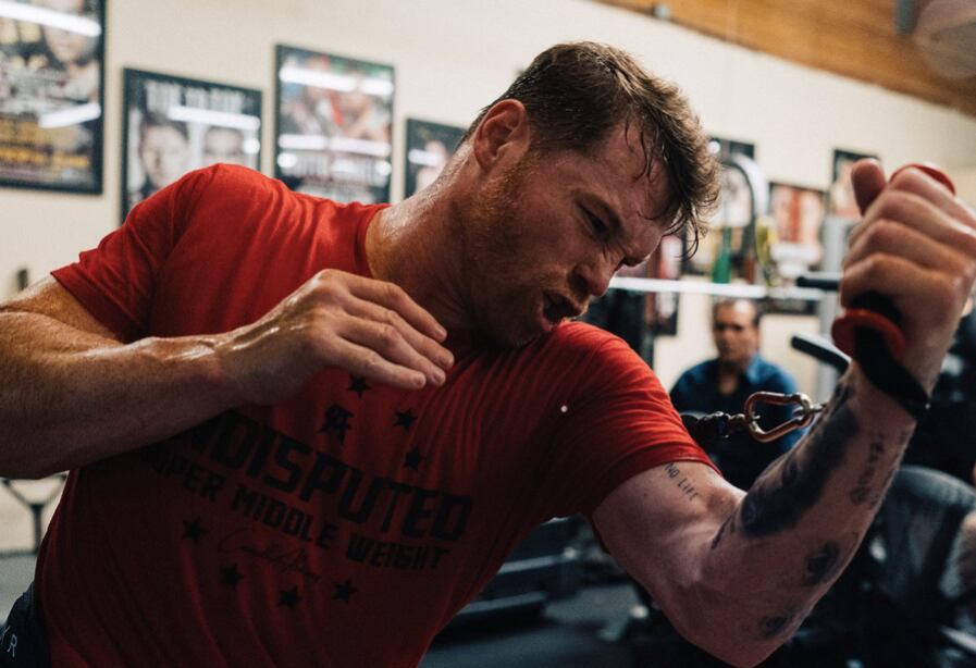 Entrenamiento de Canelo Álvarez en el "Media Day" previo a la pelea contra Gennady Golovkin (Foto: Twitter/@Canelo)