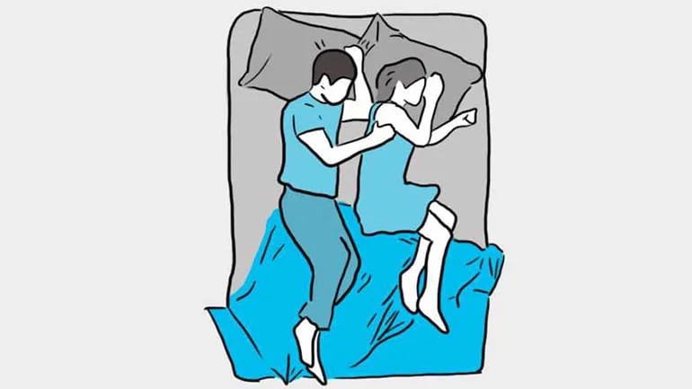 Esta es una forma de dormir muy común en las parejas que llevan mucho tiempo en la relación