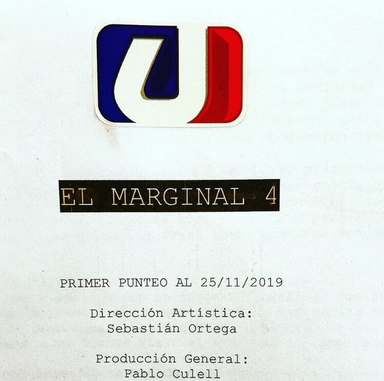 La foto que publicó Sebastián Ortega en su cuenta de Instagram adelantando que ya está trabajando en El Marginal 4