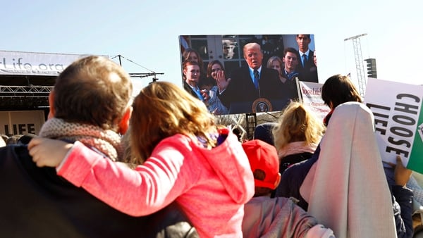 Donald Trump habló ante los manifestantes “pro-vida” en Washington (Reuters)