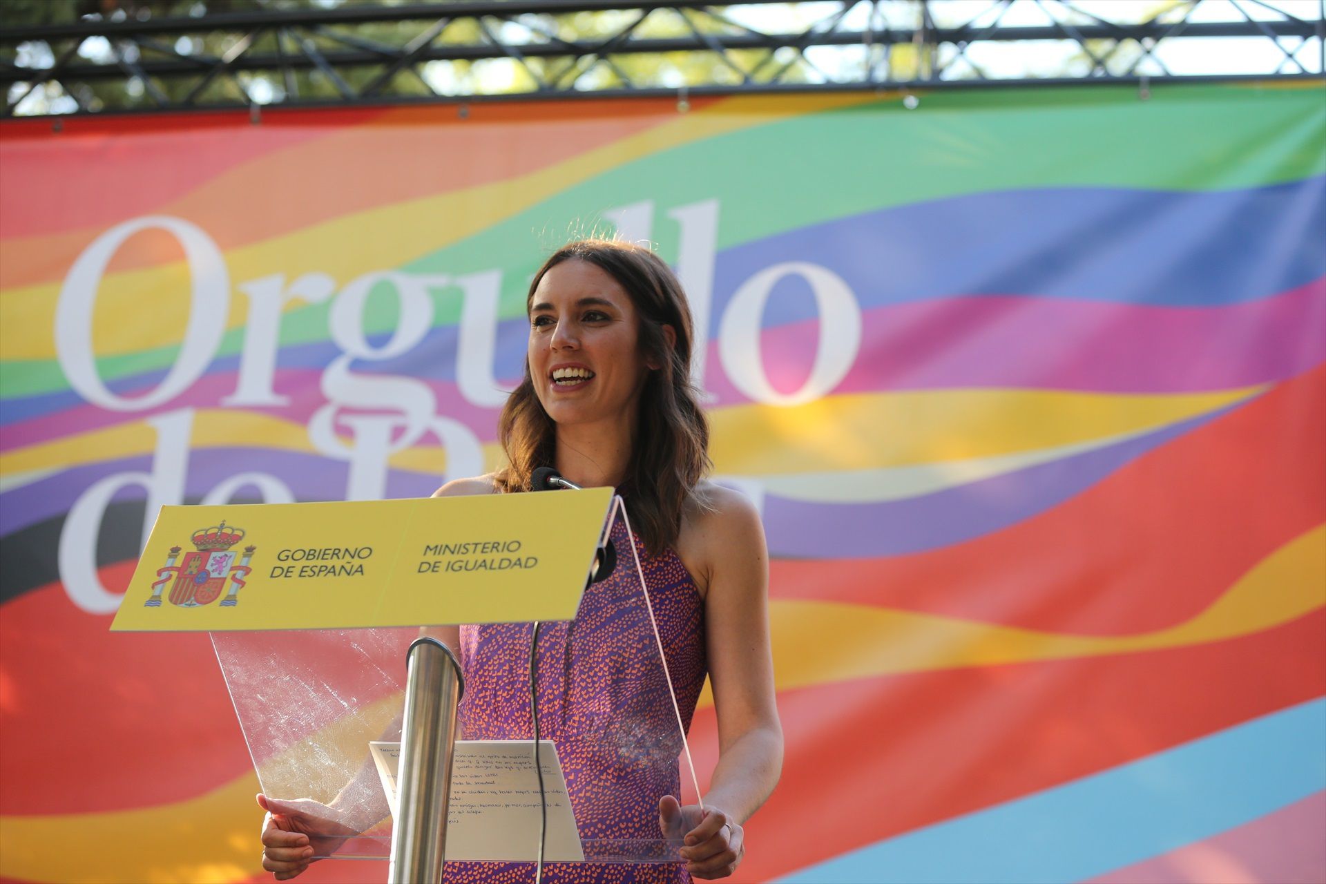 Irene Montero en el acto del Orgullo LGTBI del año 2022
Isabel Infantes / Europa Press