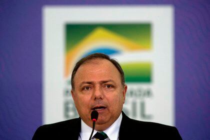 En la imagen, el ministro de Salud de Brasil, Eduardo Pazuello. EFE/Joédson Alves/Archivo
