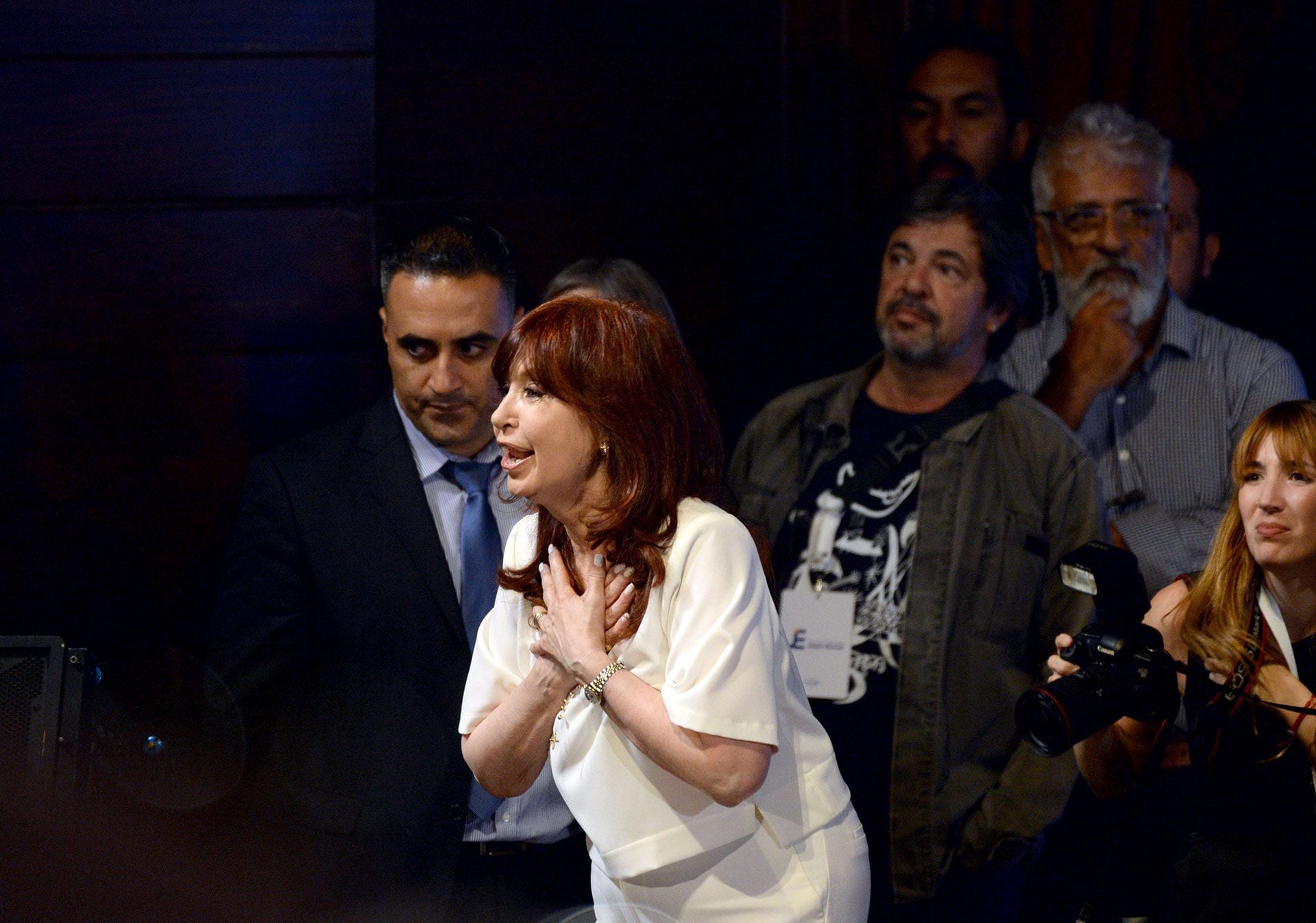 Acto de Cristina Kirchner en el Teatro Argentino de La Plata