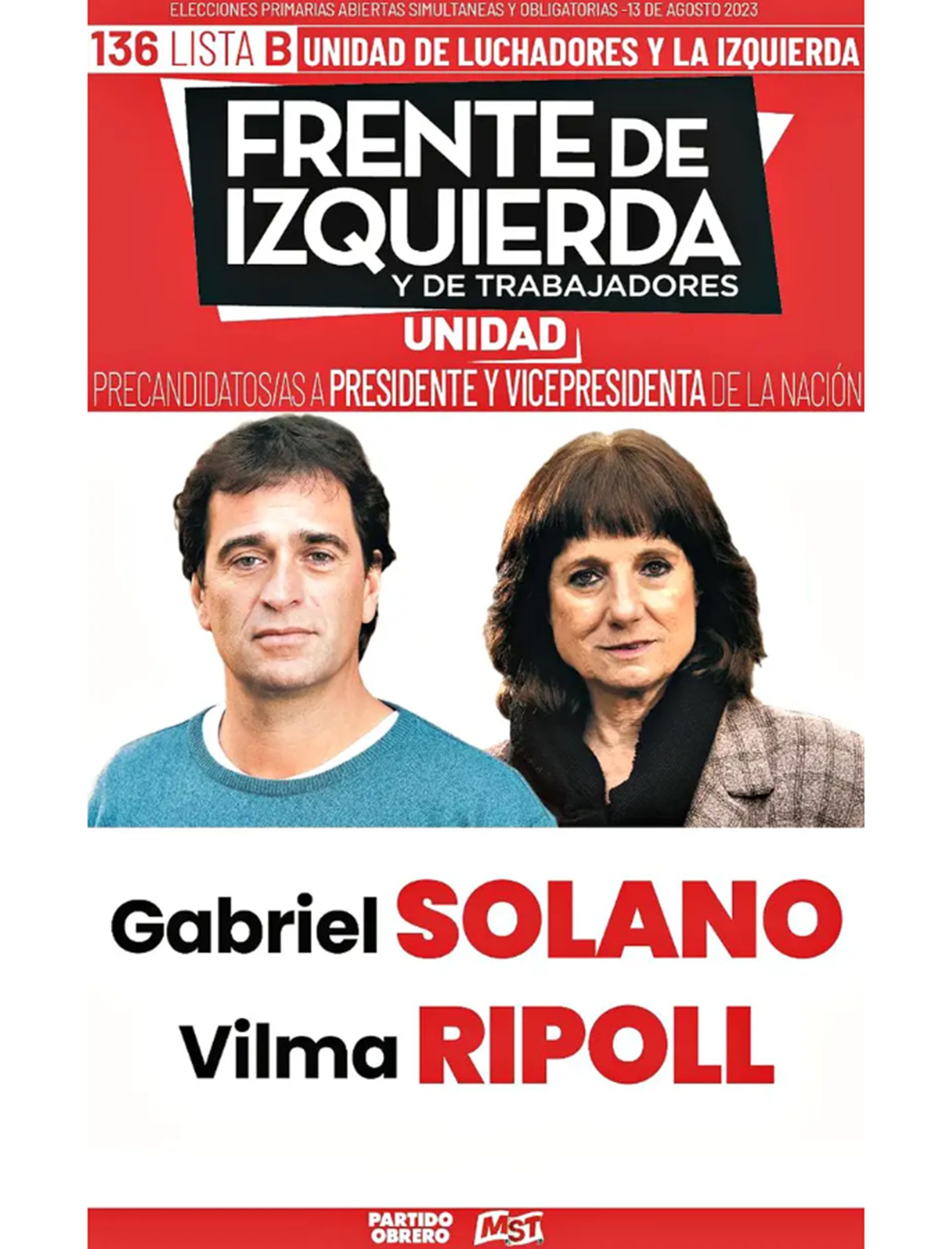Gabriel Solano, por el Frente de Izquierda (Lista B)