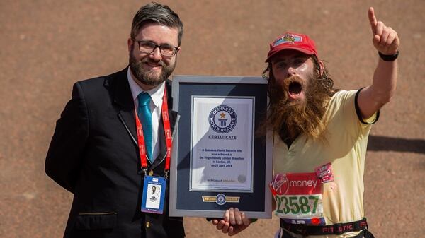En la reciente maratón de Londres consiguió un récord Guinness