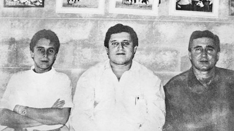 Fabio, Jorge Luis y Juan David Ochoa Vásquez en 1991 en la cárcel de Itagüí, donde estuvieron recluidos