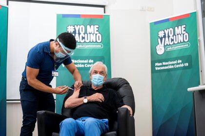 El presidente Sebastián Piñera se vacuno contra el covid-19 la semana pasada