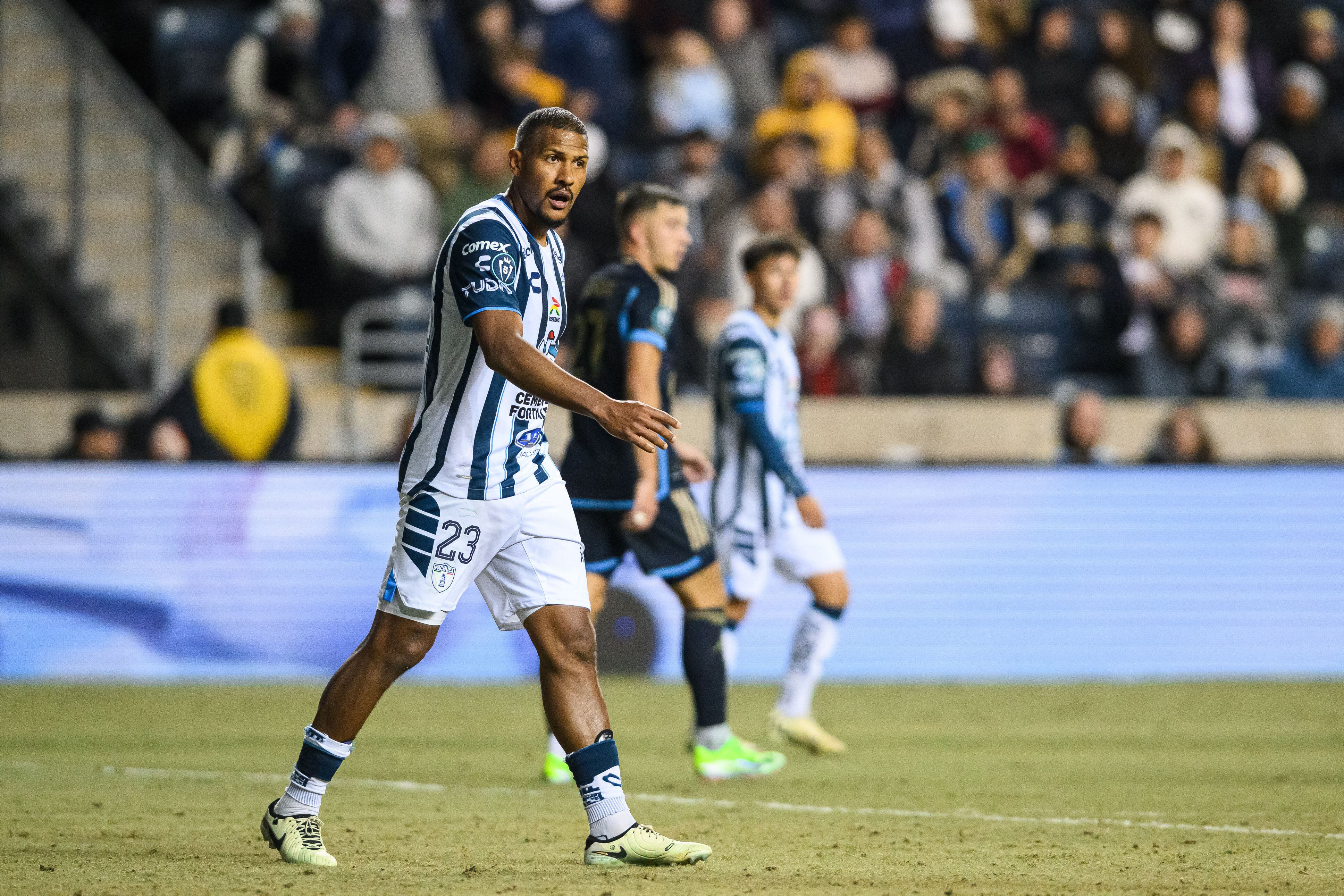 Mar 5, 2024; Chester, PA, USA; C.F. Pachuca forward Salomon Rondon (23) walks on the field during the second half against the Philadelphia Union at Subaru Park. Mandatory Credit: Caean Couto-USA TODAY Sports