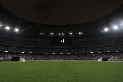Vista panorámica del estadio Olímpico de Tokio (Du Xiaoyi/Pool via REUTERS)