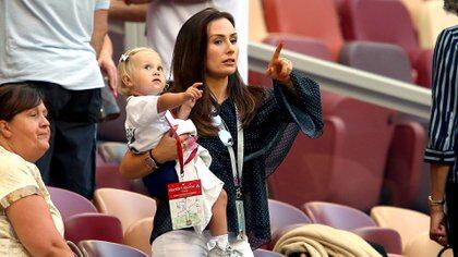 Savage acudió al Mundial junto a la hija de tres años que tienen en común