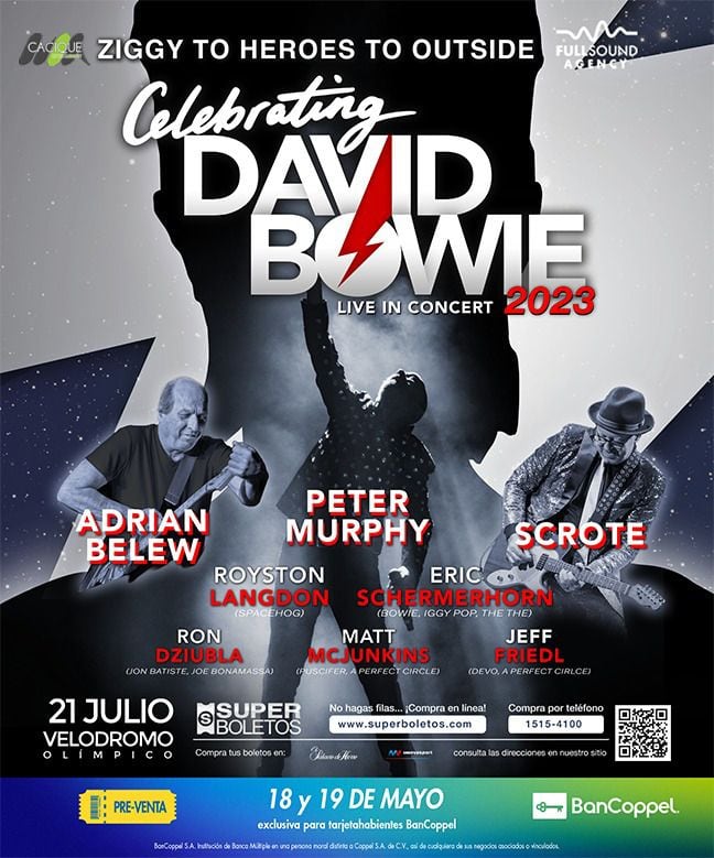 La gira 'Celebrating David Bowie' llegará a México en el mes de julio.
(Cacique)