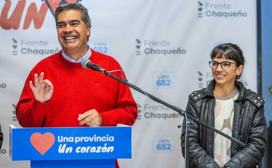 El gobernador de Chaco, Jorge Capitanich, y la vicegobernador Analía Rach Quiroga  (foto agencia Foco)