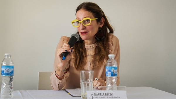 Mariela Belski, de Amnistía Internacional Argentina, que reclama el retorno de Gómez Cueva
