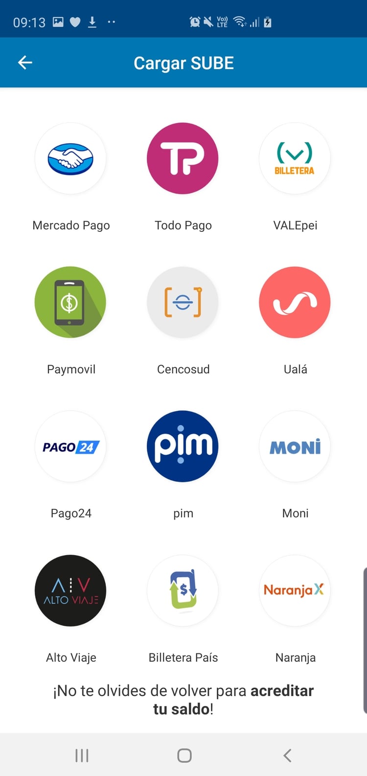 Ingresar el método de pago deseado. 