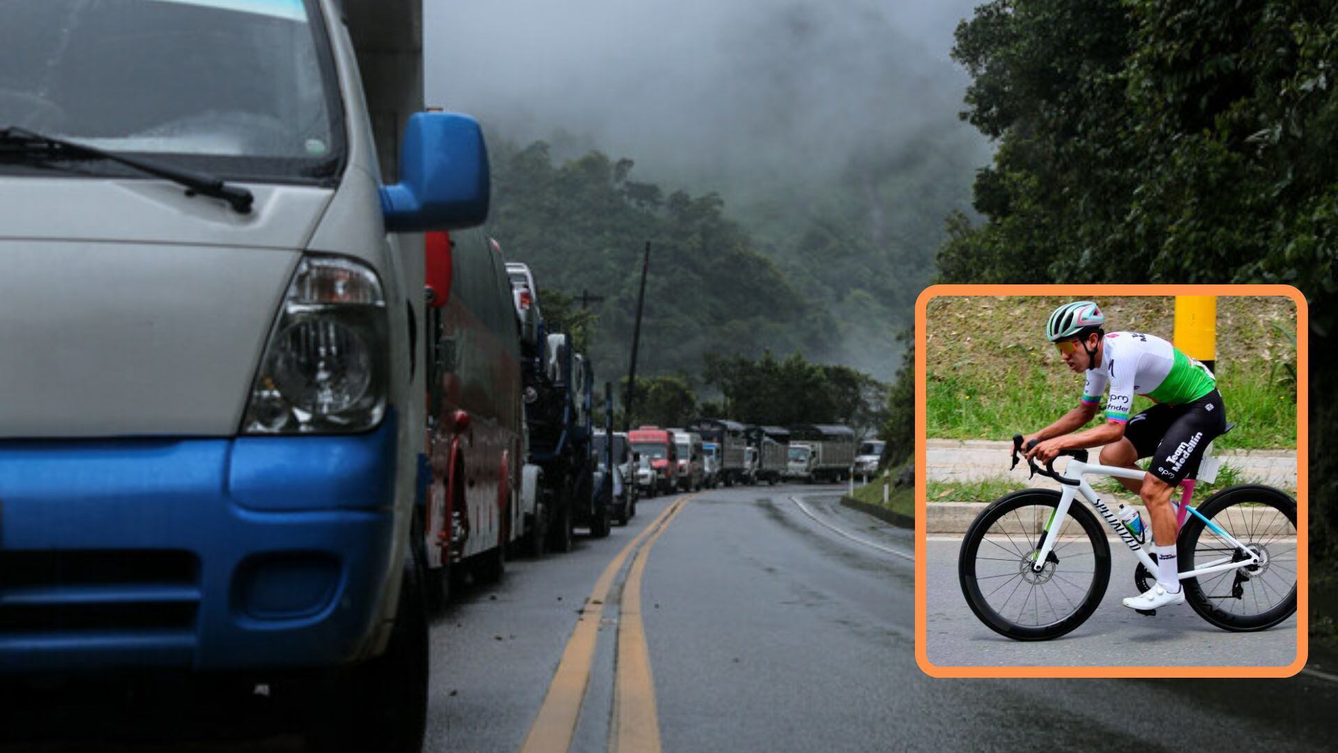 El pedalista colombiano Javier Jamaica fue víctima de la delincuencia - crédito Colprensa y Team Medellín