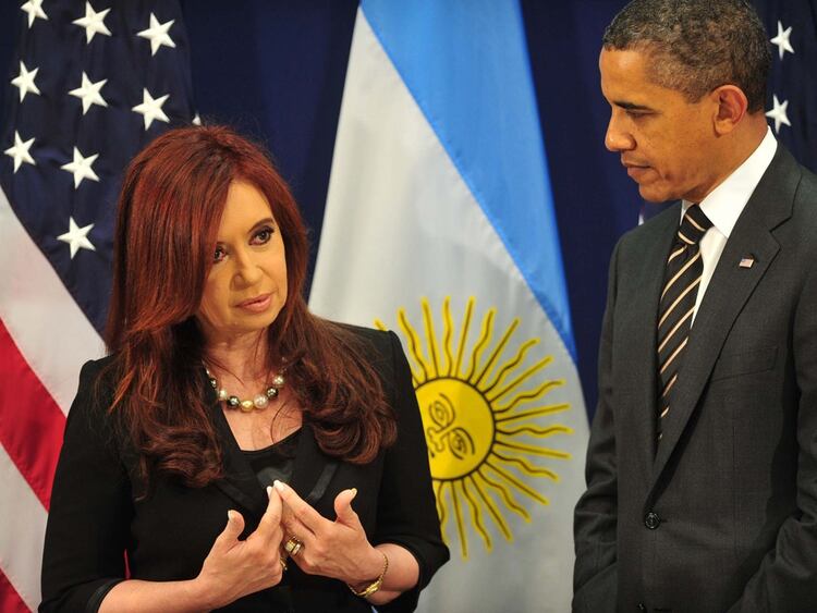Cristina Fernández de Kirchner y Barack Obama, en la cumbre del G20 en Cannes