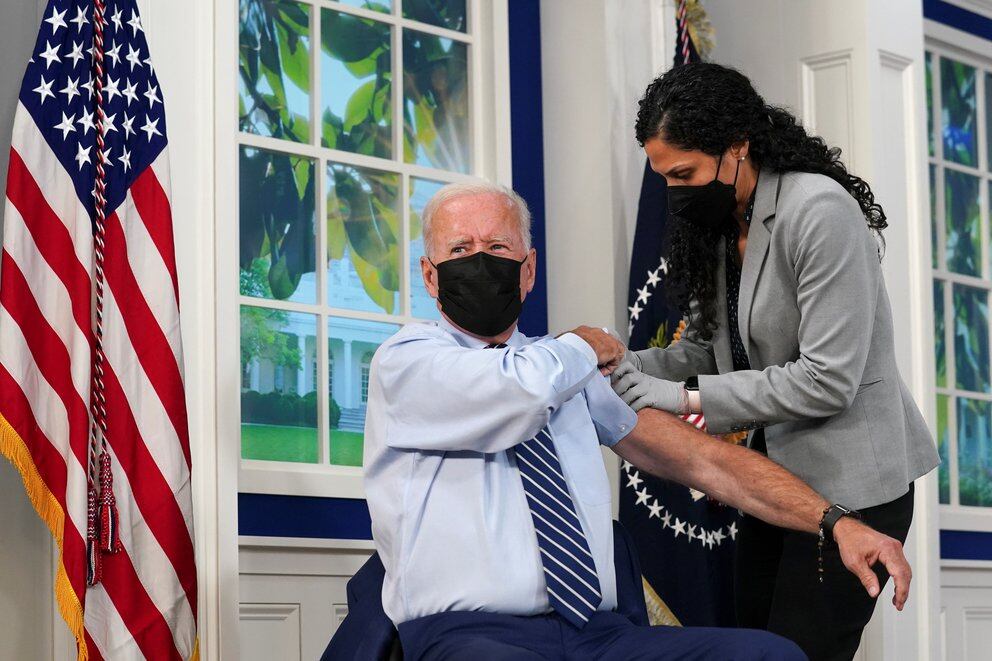 President Joe Biden received his third dose of the Covid-19 vaccine
