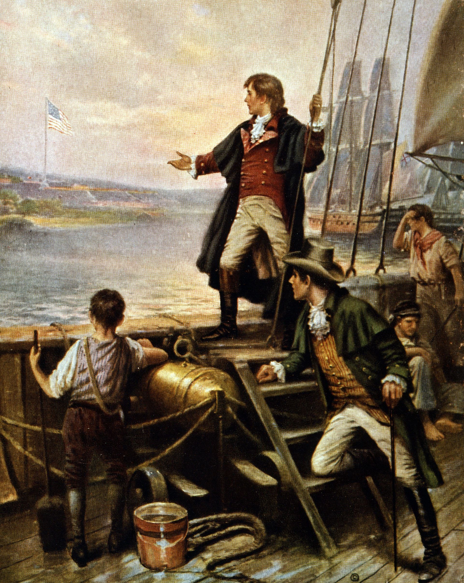 La batalla de Baltimore en la guerra entre los Estados Unidos y Gran Bretaña, que inspiró la creación de Star-Spangled-Banner, el himno norteamericano (Grosby)