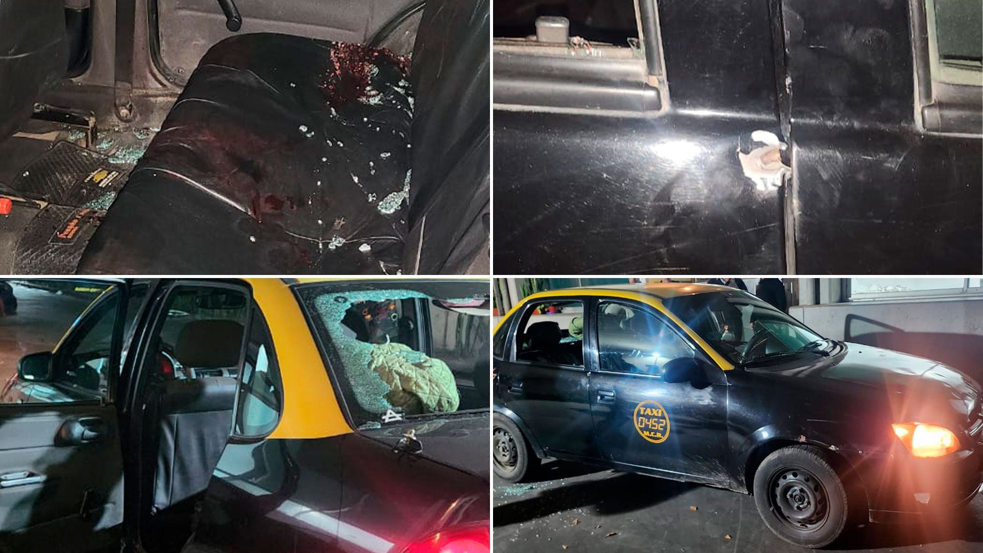 Rosario: un sicario baleó un taxi e hirió a tres pasajeros