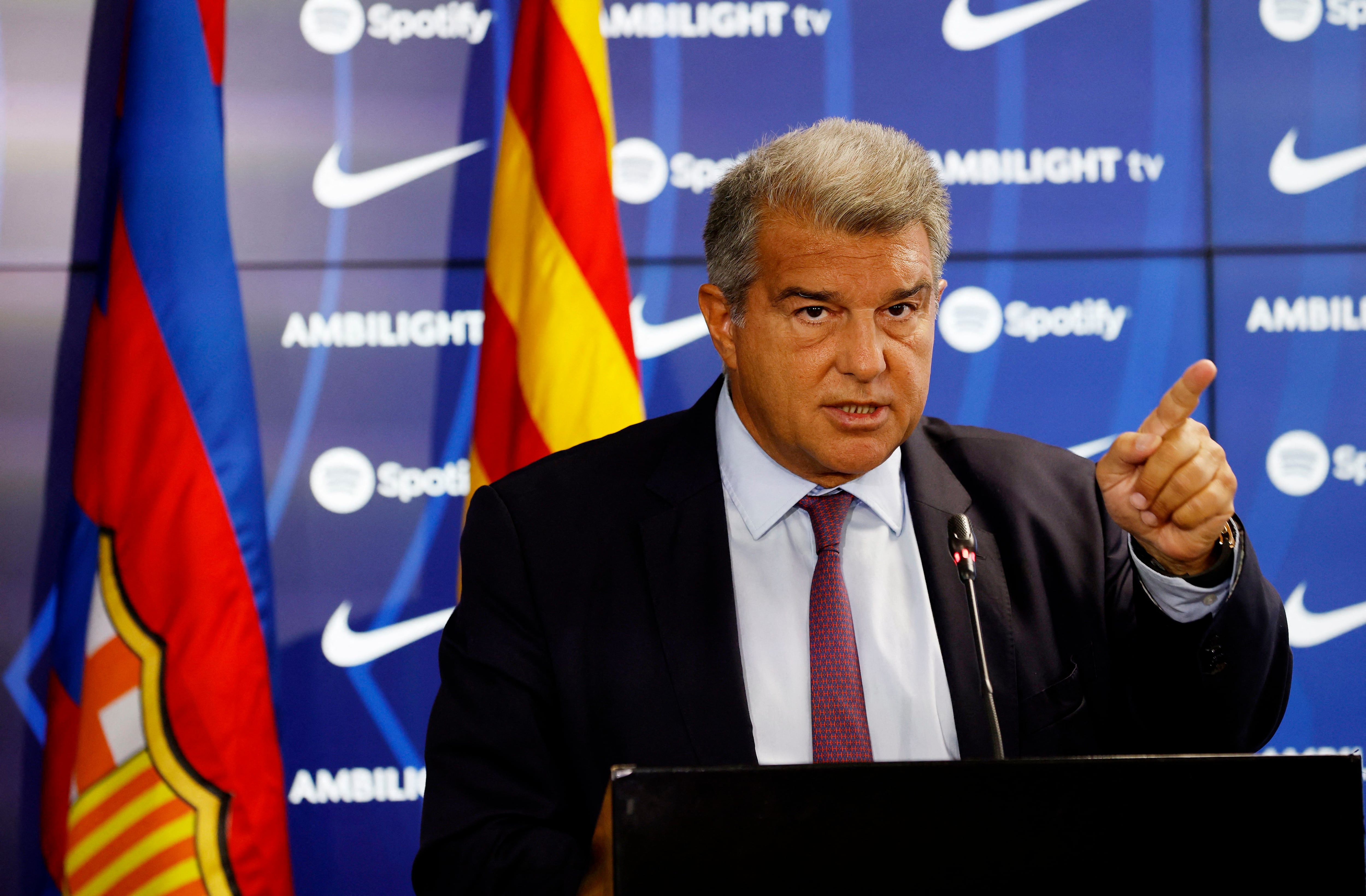 Joan Laporta, presidente del Barça (REUTERS/Albert Gea)