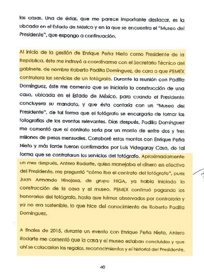 Declaración de Emilio Lozoya sobre construcción de casa museo de EPN (Foto: Especial)