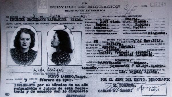 El único documento que existe de Hilda en el Archivo de la Nación