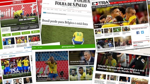 La prensa de Brasil reflejó la eliminación del equipo de Tité