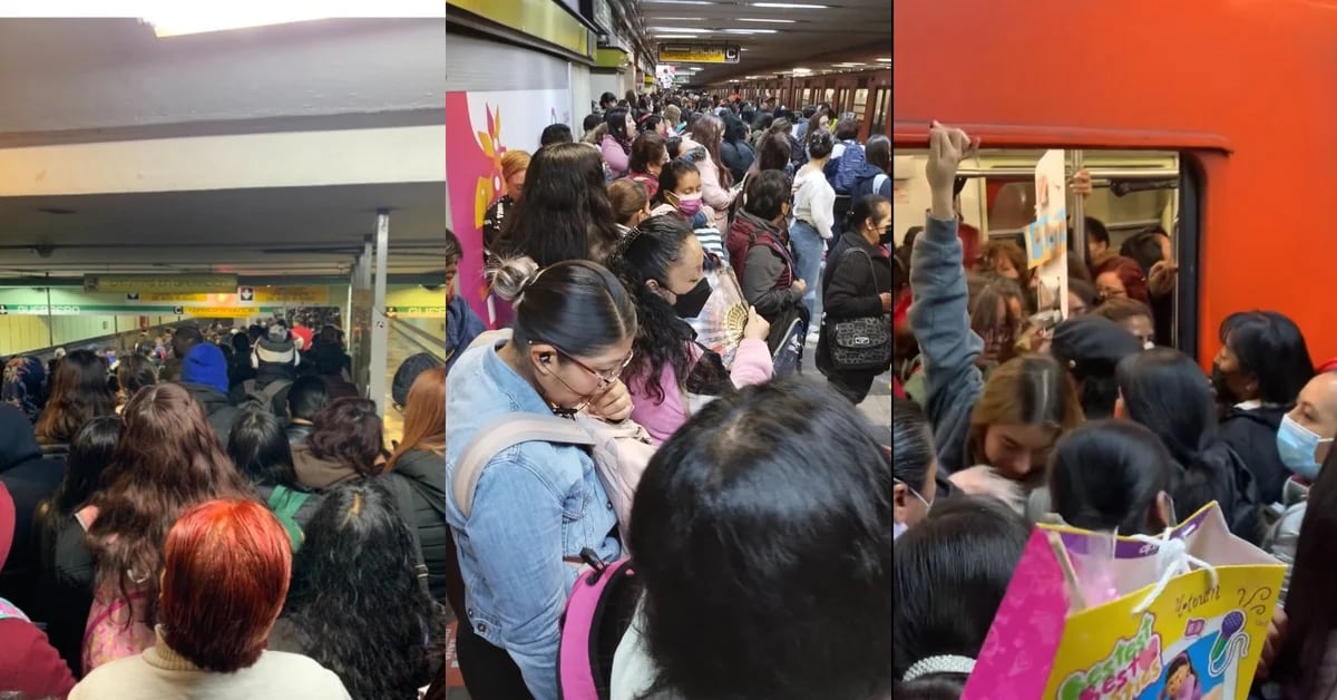 Chaos on line 3 of the CDMX metro between saturated stations, the smell of burning and endless delays