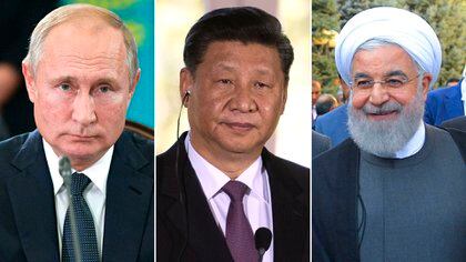 Vladimir Putin, Xi Jinping y Hassan Rouhani, la Triple Alianza que amenaza a Estados Unidos.