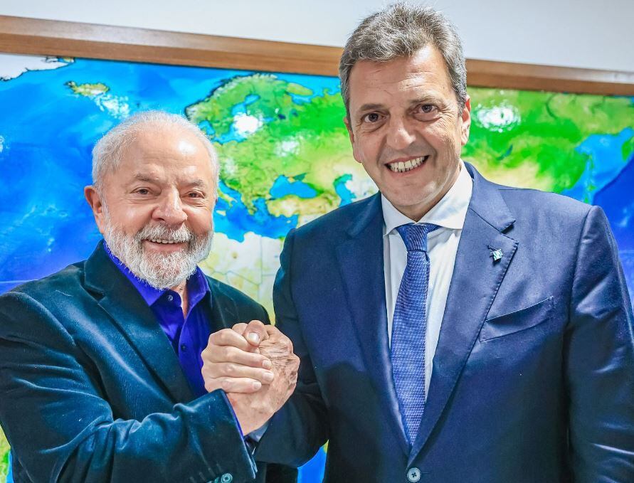 El encuentro de Massa con Lula, en el Palacio del Planalto, en Brasilia   