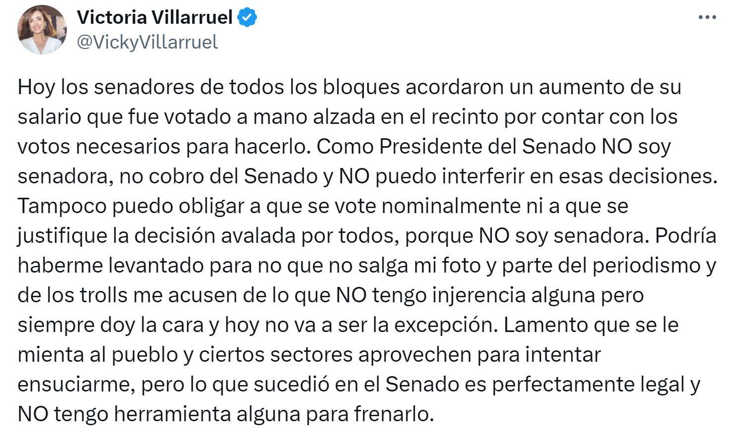 Victoria Villarruel-Aumento