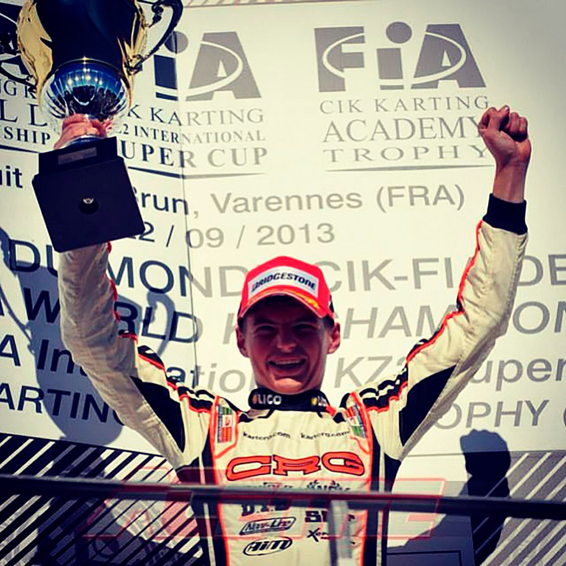 Max Verstappen fue campeón mundial de karting en 2013 (@maxverstappen1)