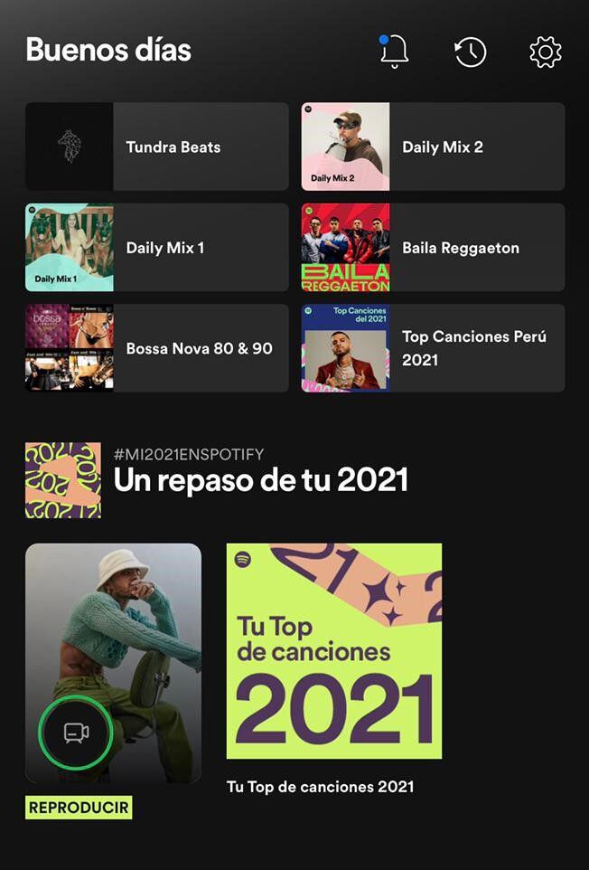 Spotify Wrapped anual.