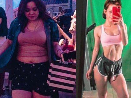 Con estas fotografías, subidas a Instagram en junio de 2020, Dalú reveló que sufrió sobrepeso en el pasado, y que se refugiaba en la comida "para llenar vacíos" (Foto: Instagram @dalumusica)